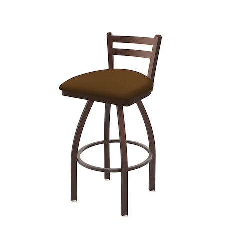 Holland Bar Stool Co 30" Low Back Swivel Bar Stool, Bronze Finish, Canter Thatch Seat 41130BZ001